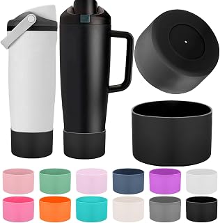 Mity rain 2PCS Protective Silicone Boots for Owala 30oz & 40oz FreeSip Sway | Accessories for owala Bottles & Tumblers, Enhances Stability & Prevents Scratches (Black)