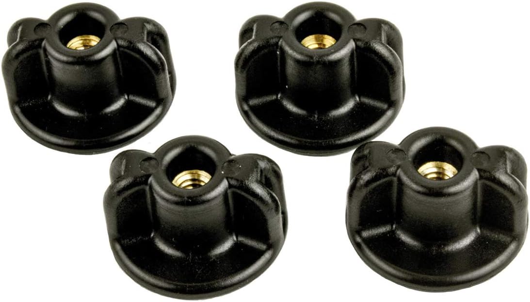 LoPro WingKnob – 4 Pack | 1/4"-20 Brass Threaded Insert | Snag-Free Accessory Knobs for Kayak Rigging | Low-Profile Design | Yak Attack USA-Made