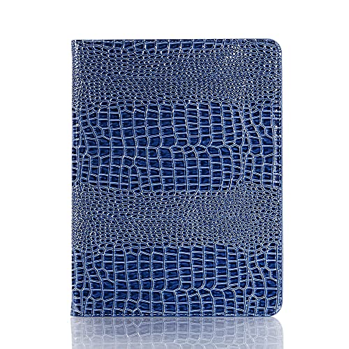 Ipad Pro 12.9 Inch 2017/2015 (1St And 2Nd Gen) Case For Women, Dmaos Crocodile Synthetic Leather Stand Folio Smart Cover, Auto Sleep/Wake, Document Card Holder - Blue #TOP2