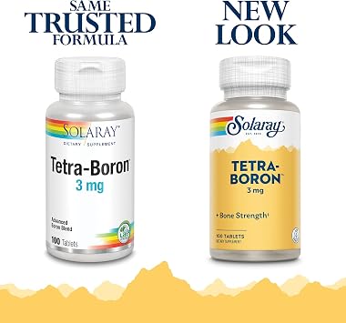 Solaray Tetra Boron 3mg Tablets | 100 Count