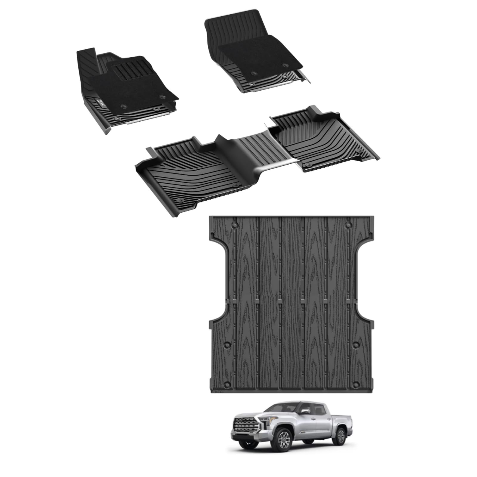 Amazon.com: 3W Toyota Tundra 2024-2026 Floor Mats (with Front