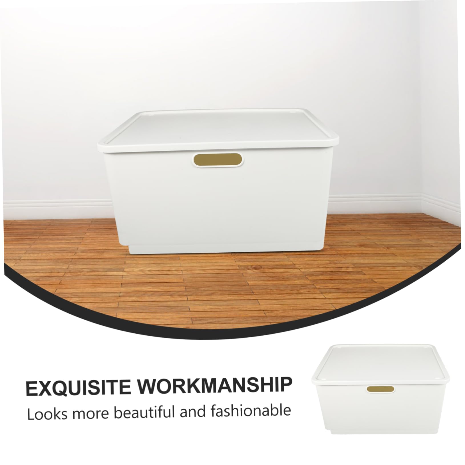 PRETYZOOM Boîte de Rangement Plastique Portable avec Couvercle Organisation Maison et Rangement Objets Petits