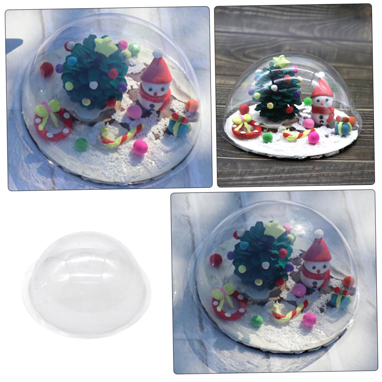 Amazon.co.jp: ERINGOGO 透明プラスチックドームカバー 直径12cm 半