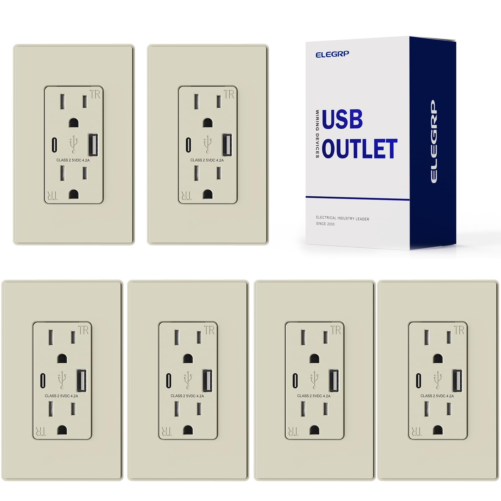 USB Outlets with Wall Charger - 6 Pack -11 USB Outlets with Wall Charger - 6 Pack -11