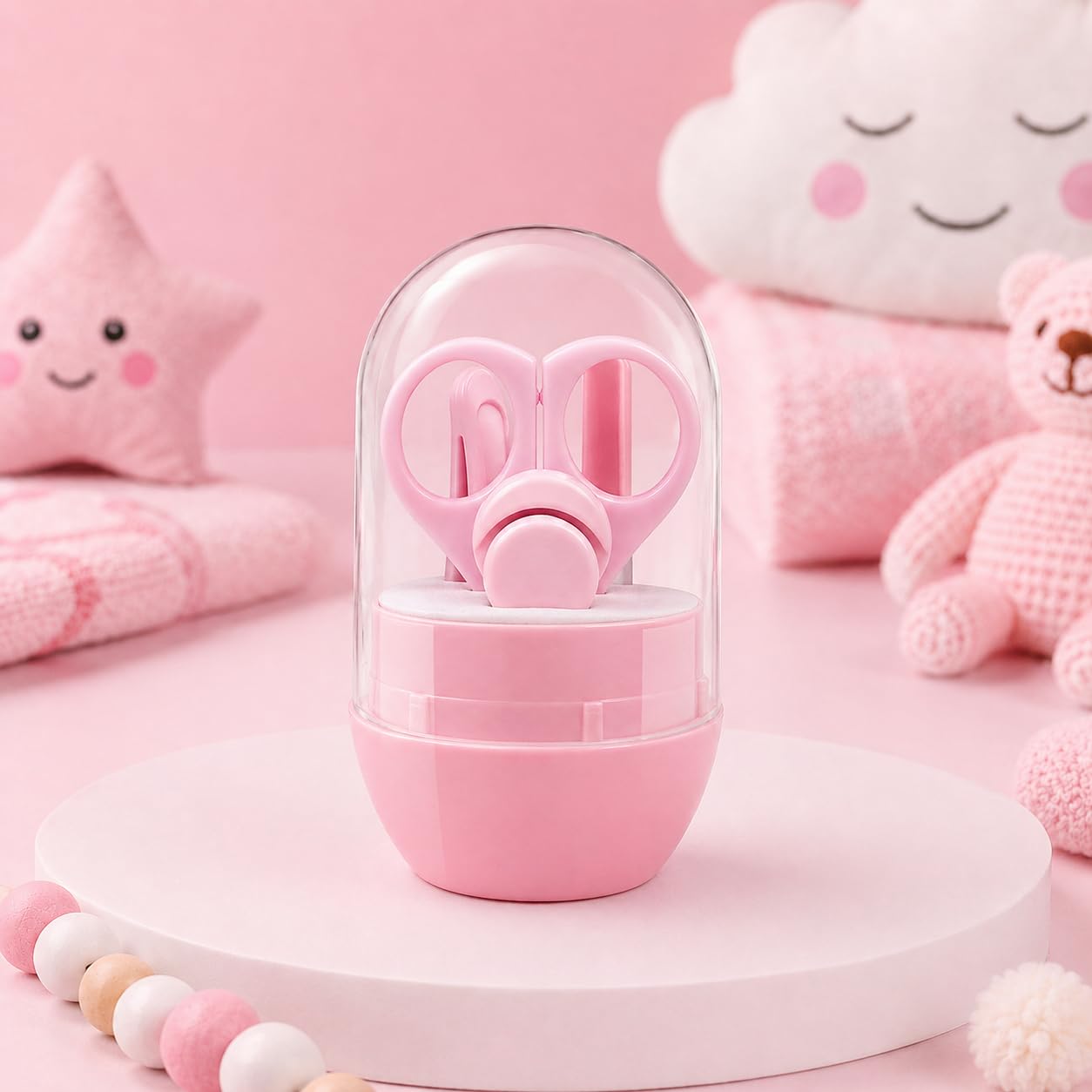 The Cheeky Kidzz Baby Nail Clippers Kit 4-in-1 Baby Pedicure Manicure Essential Grooming Set Cute Protective Case BPA Free (Design 51)-image-25