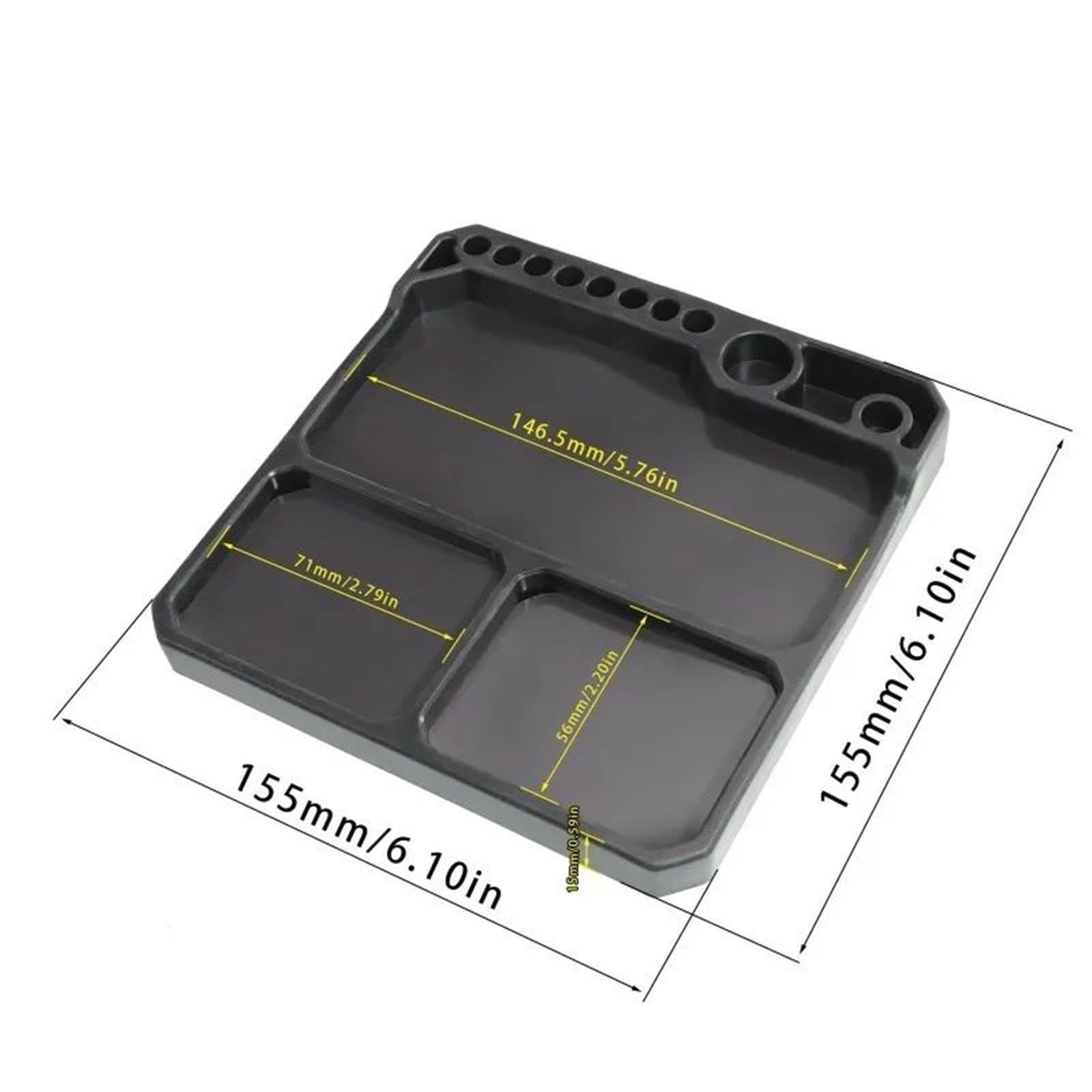 Bandeja Piezas Silicona 155mm Soporte Herramientas 3 Hojas Reparación RC