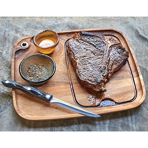 Hierro para marcar BBQ con tabla de madera y plato miniatura 5