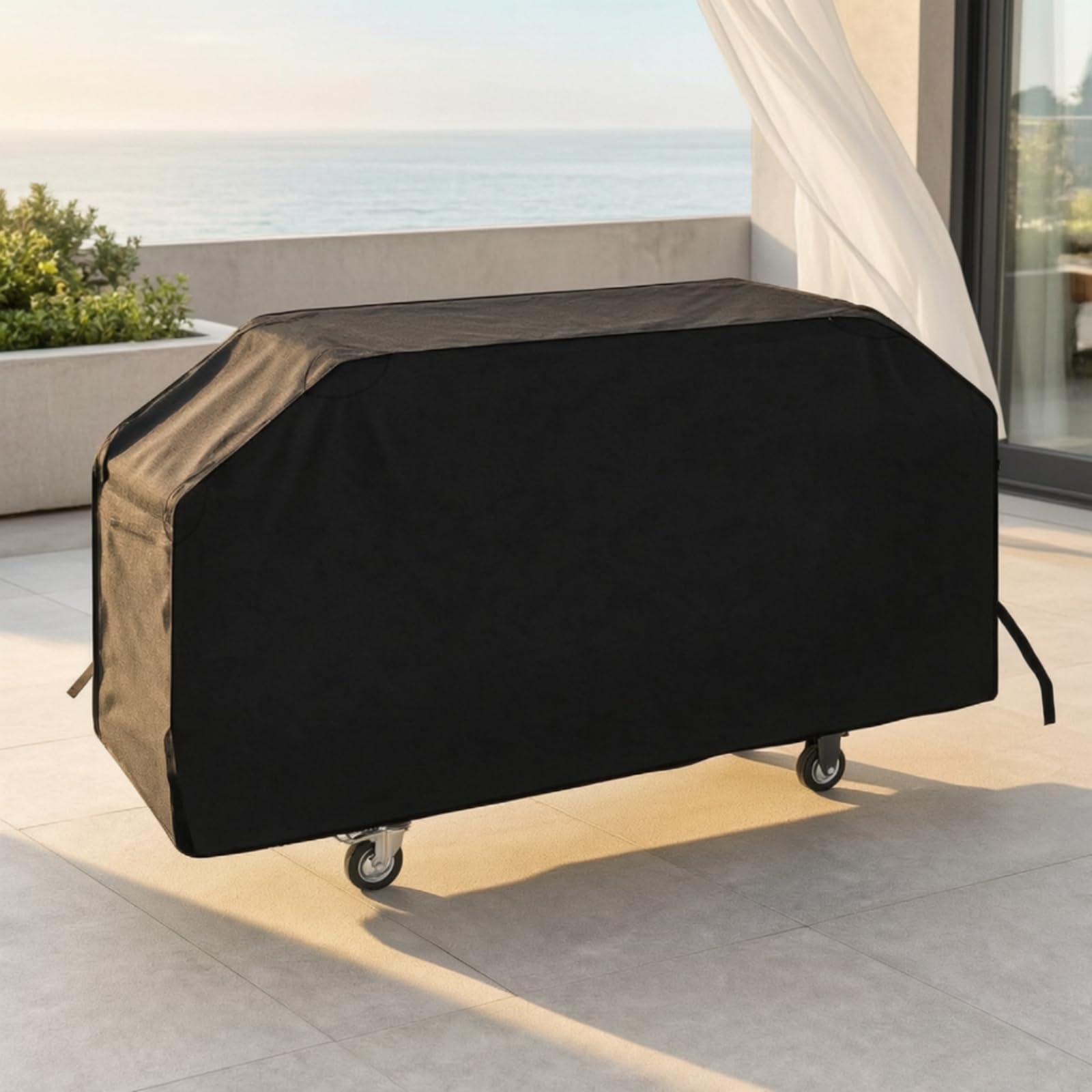 Copertura per Barbecue in Tessuto Oxford 600D Antipolvere Copri Barbecue Antistrappo Copri Griglia per Giardino