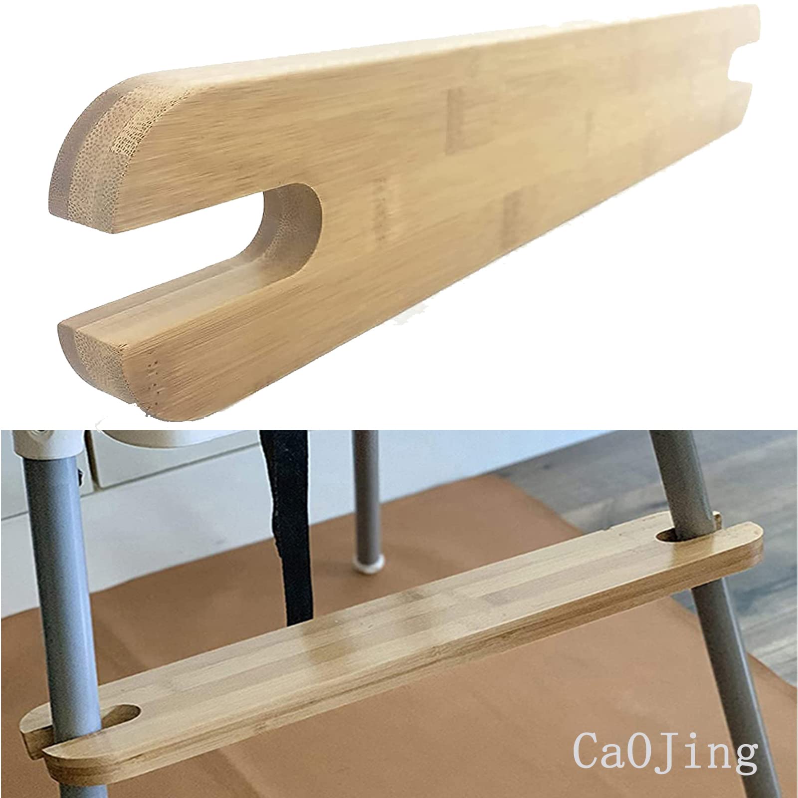 Reposapiés para Trona, Reposapiés de Bambú Natural Antideslizante Ajustable de Madera de Bambú Compatible con la Trona Antilop de IKAE