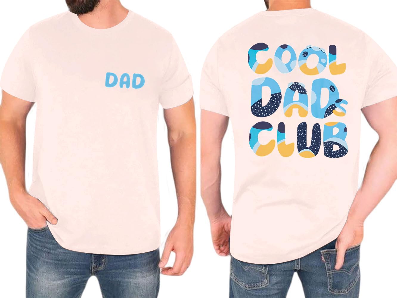 Dad Shirt Men Cool Dad Club T-Shirts Fathers Day Tops Daddy Birthday Gift Tees Dads Life Clothes