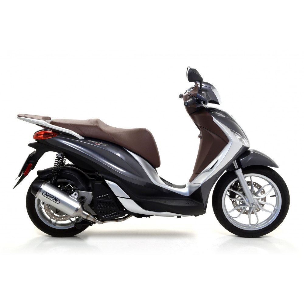 ARROW URBAN ALUMINIUM DARK Silencer with Dark End Cap for Piaggio Medley 125/150 '16/20 Homologated
