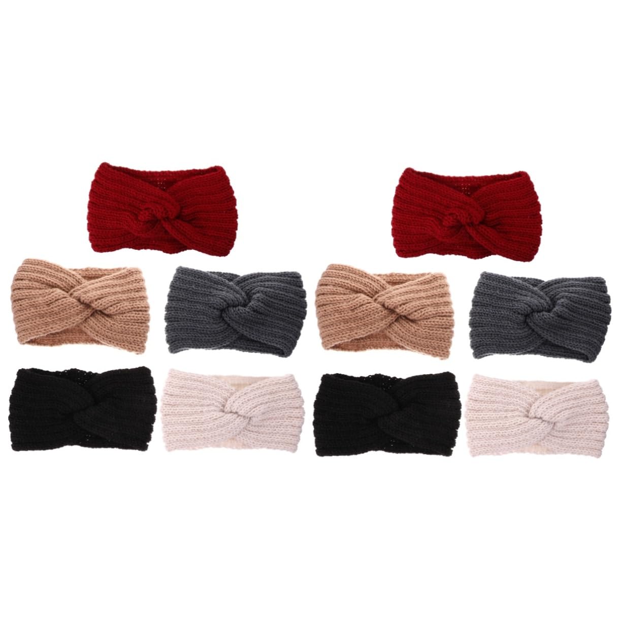 Beaupretty 10pièces Bandeaux Tricotés Femme Wraps Chaleureux Pour Oreilles Accessoires Mode Pour Hiver Et Activités Extérieures
