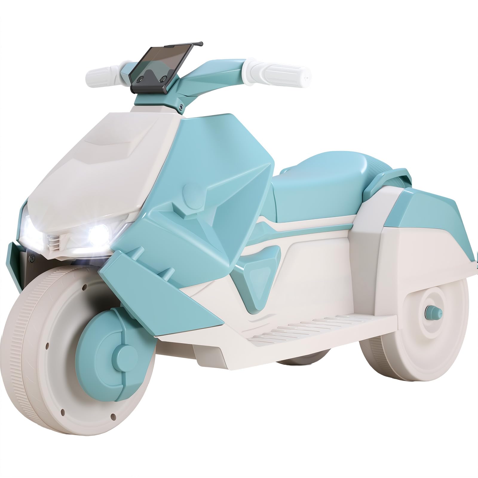 MAMIZO Moto électrique Enfant, Tricycle électrique à Double Moteur, 92 x 42 x 56 cm, avec Musique, pédales, Phare, Port USB, 3 km/h, Max 30 kg, pour Enfants 3-6 Ans, Vert | 92x42x56 cm, avec musique, pédales, phare, Fonction marche avant/arrière, 3 km/h,