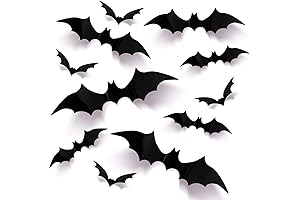 120 Pcs Large Paper Bats Room Decorations