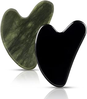Gua Sha Herramientas faciales paquete de 2, h...