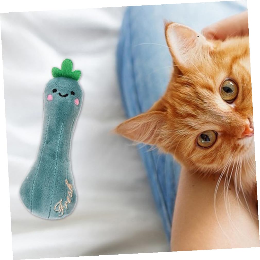 HANABASS 3pièces Jouet Herbe Chat pour Chat Peluche Anneau Dentition Jouet Masticable Herbe