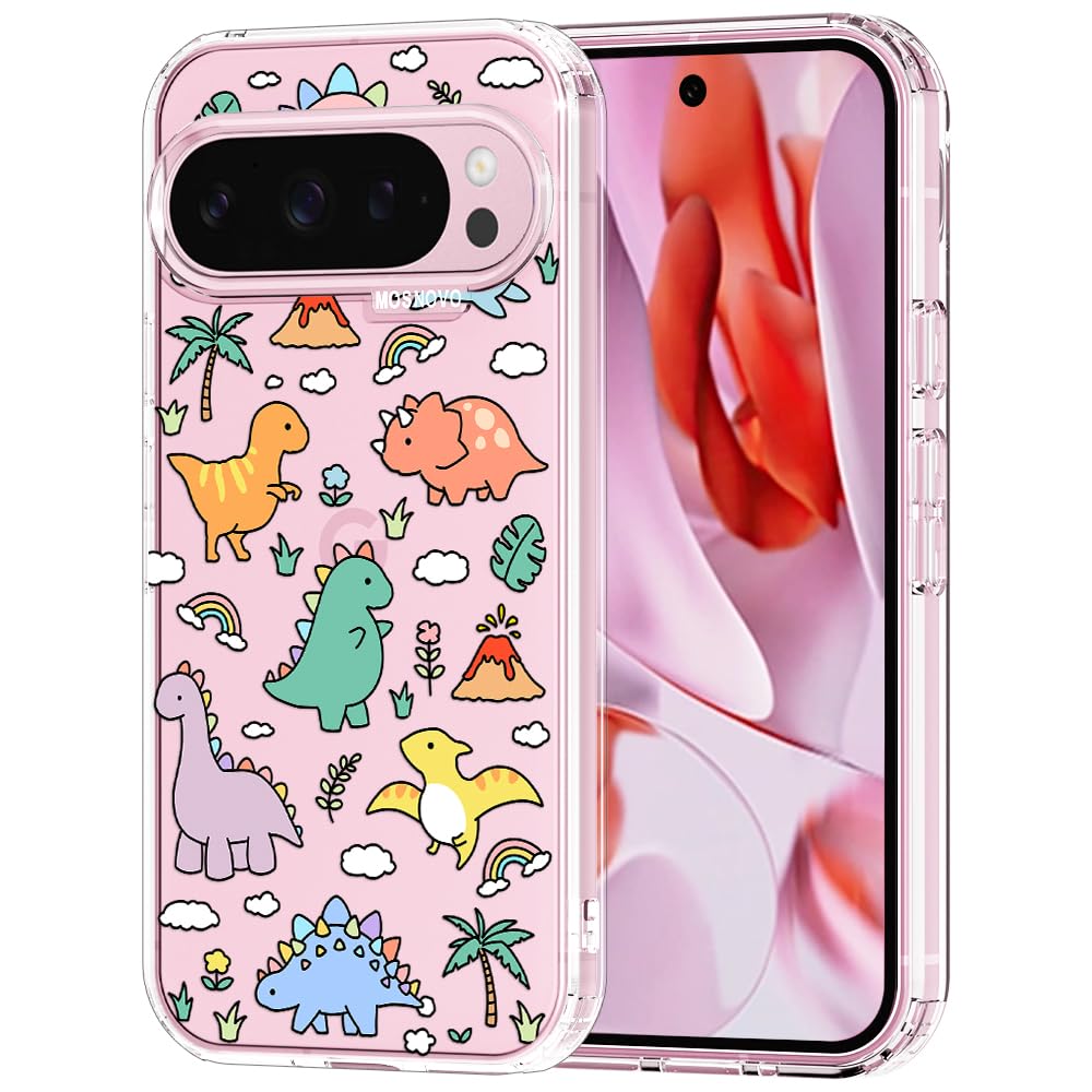 MOSNOVO Case for Google Pixel 9 & Pixel 9 Pro, [Buffertech 6.6ft Military-Grade Drop Protection] [Anti Peel Off Tech] Clear TPU Bumper Phone Case Cover Design - Great Wave — view 135