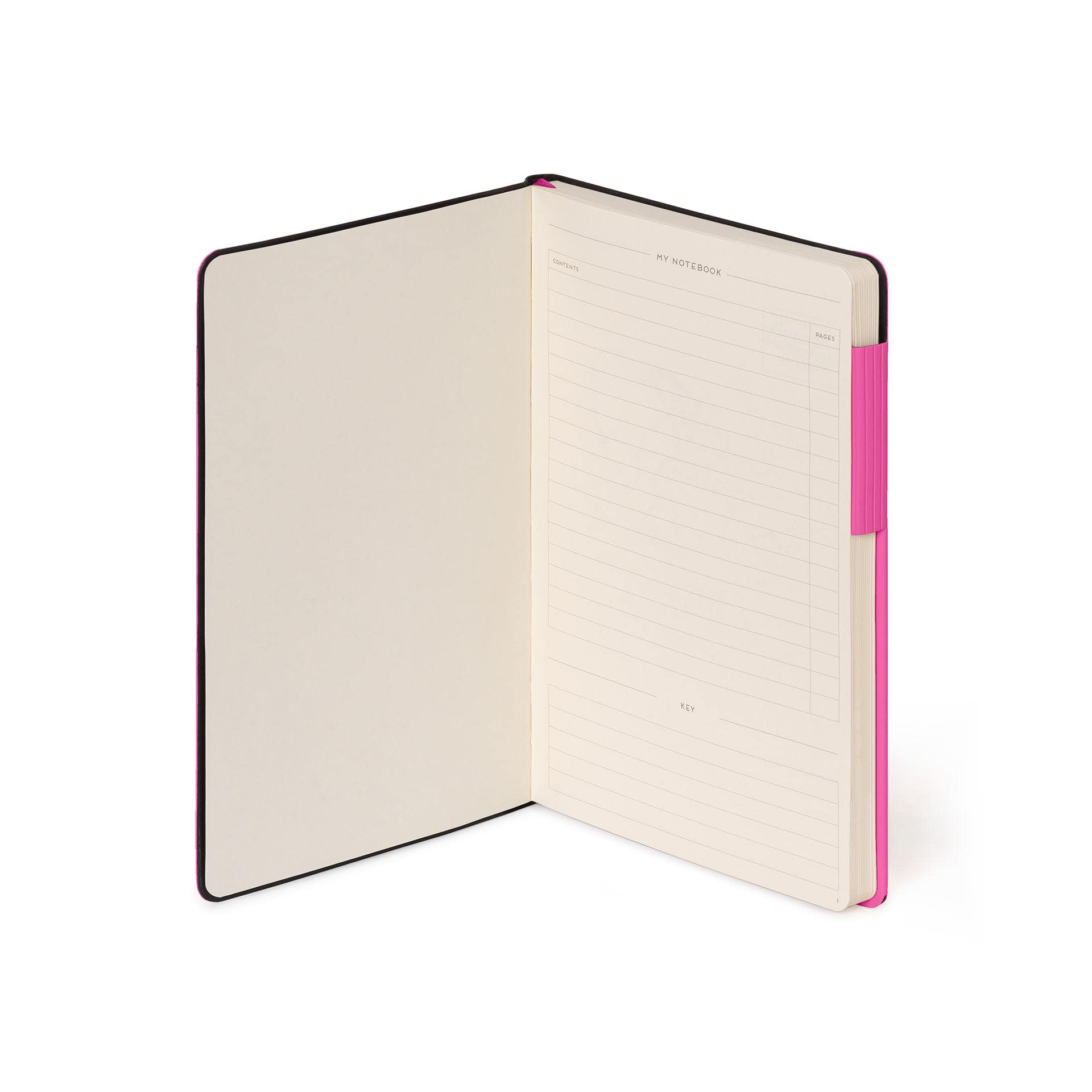 Legami - Notebook with white pages, medium, 192 pages, soft PU cover, FSC certified paper, 90 g/m ivory paper, monthly planner, address book, bookmark, 13 x 21 cm, Bougainvillea colour - Image 2