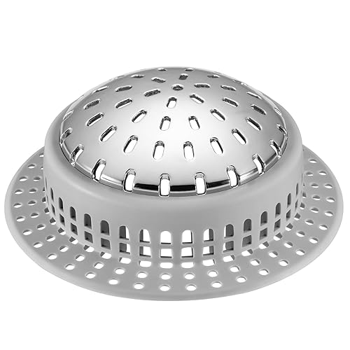 Aluvor Shower Drain Hair Catcher, Shower Drain Cover, Bathtub Drain Hair Catcher for Pop-Up & Regular Drains - Large