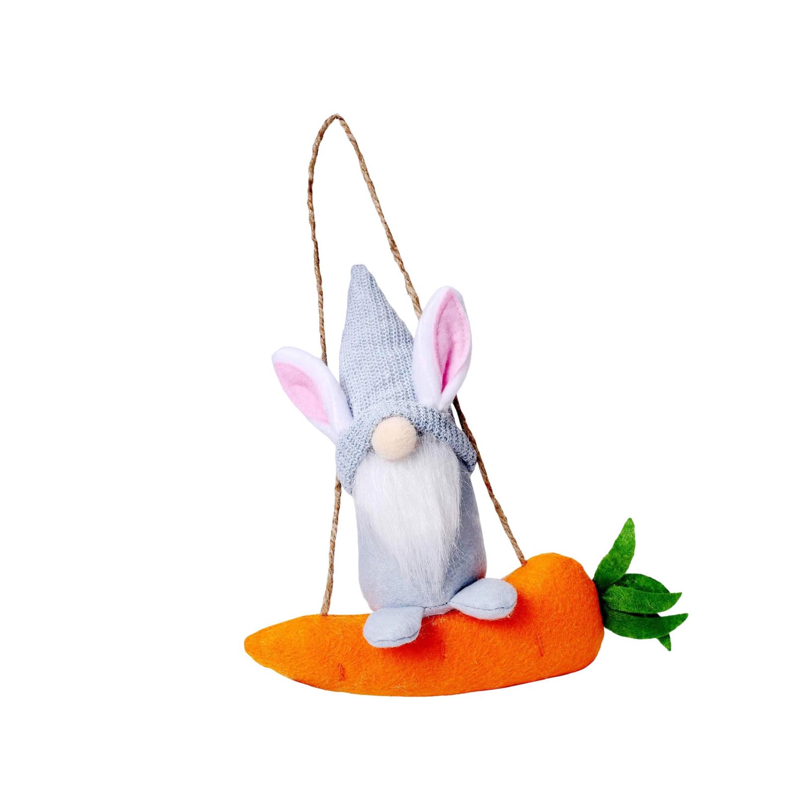 Hare Carrot Stuffed Toy Plush Dwarf Doll Hanging Ornament for Living Room Window Door Wall Holiday Decoration Easter Conies Carrot Decoration