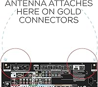 Vista 4 de Antena WiFi para receptores AV Marantz (2 unidades) que permite señales inalámbricas y Bluetooth