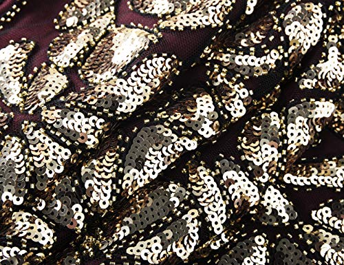 Image of PrettyGuide Women 's 1920s Black Sequin Gatsby Maxi Long Evening Prom Dress