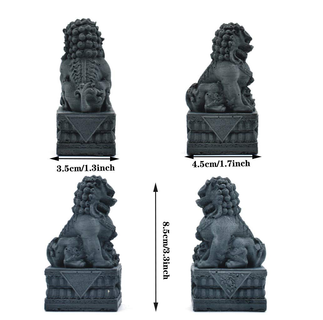 Feng Shui Prosperity Foo Dog standbeelden, hars decor voor het afweren Feng Shui Prosperity Foo Dog standbeelden, hars decor voor het afweren