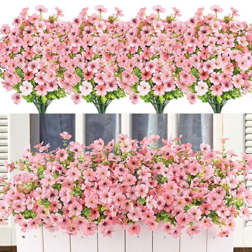 Playieer Artificial Flowers for Outdoors UV Resistant Realistic Blooms