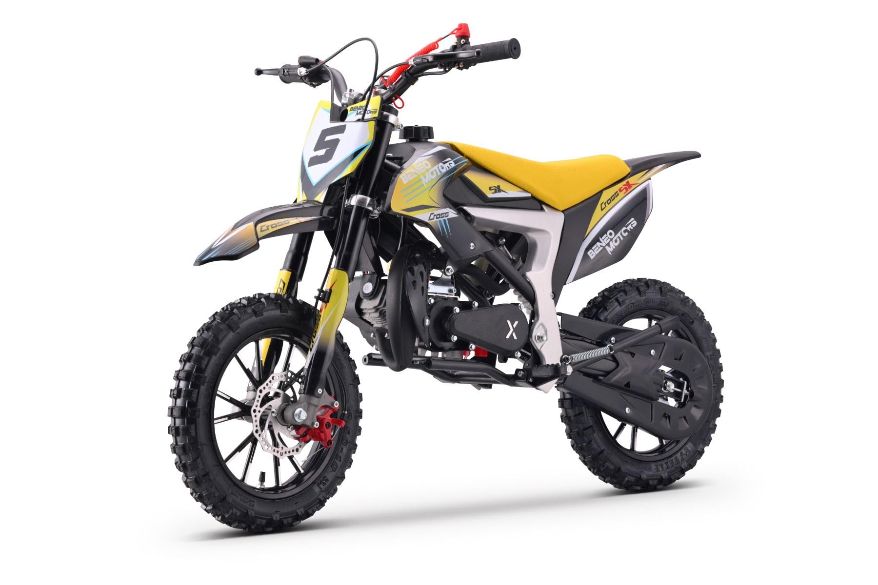 Motocross per giovani piloti Beneo Motors CROSS SX Giallo - 50cc Dirtbike Dirt Bike CrossBike CrossBike Dirt Bike CrossBike 50cc Pitbike PocketBike Motocross Moto Motorbike