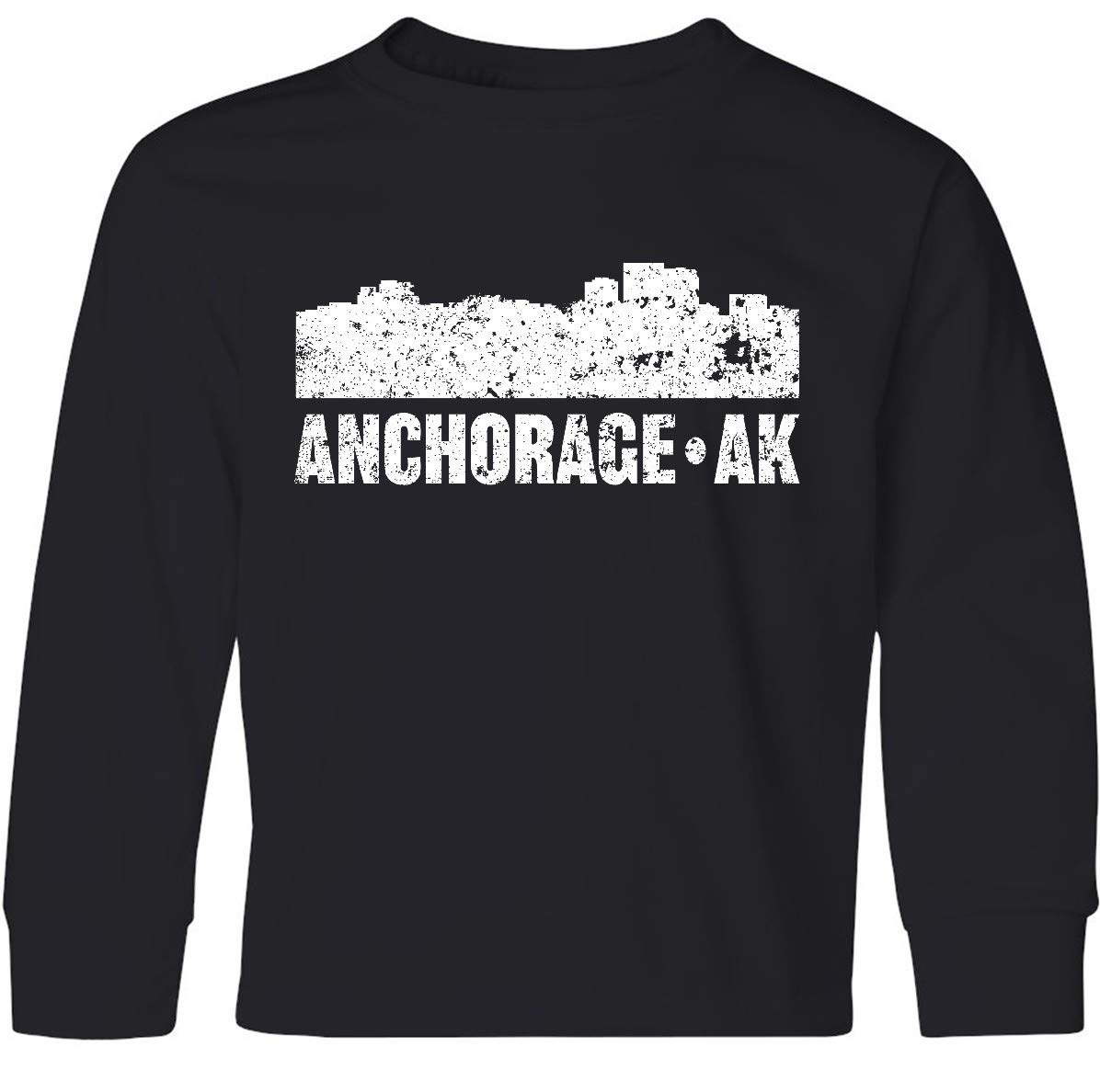 inktastic Anchorage Alaska City Youth Long Sleeve T-Shirt Youth Large Black
