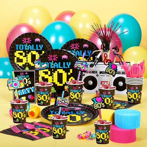 24 pitillos reutilizables retro 80s en 6 colores miniatura 6