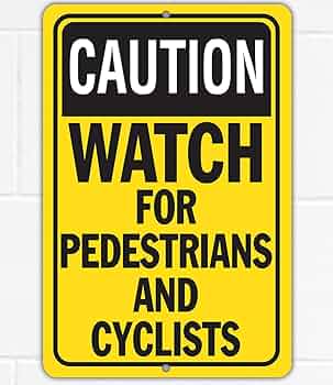 Amazon.com: Metal Sign - Caution Watch for Pedestrians and
