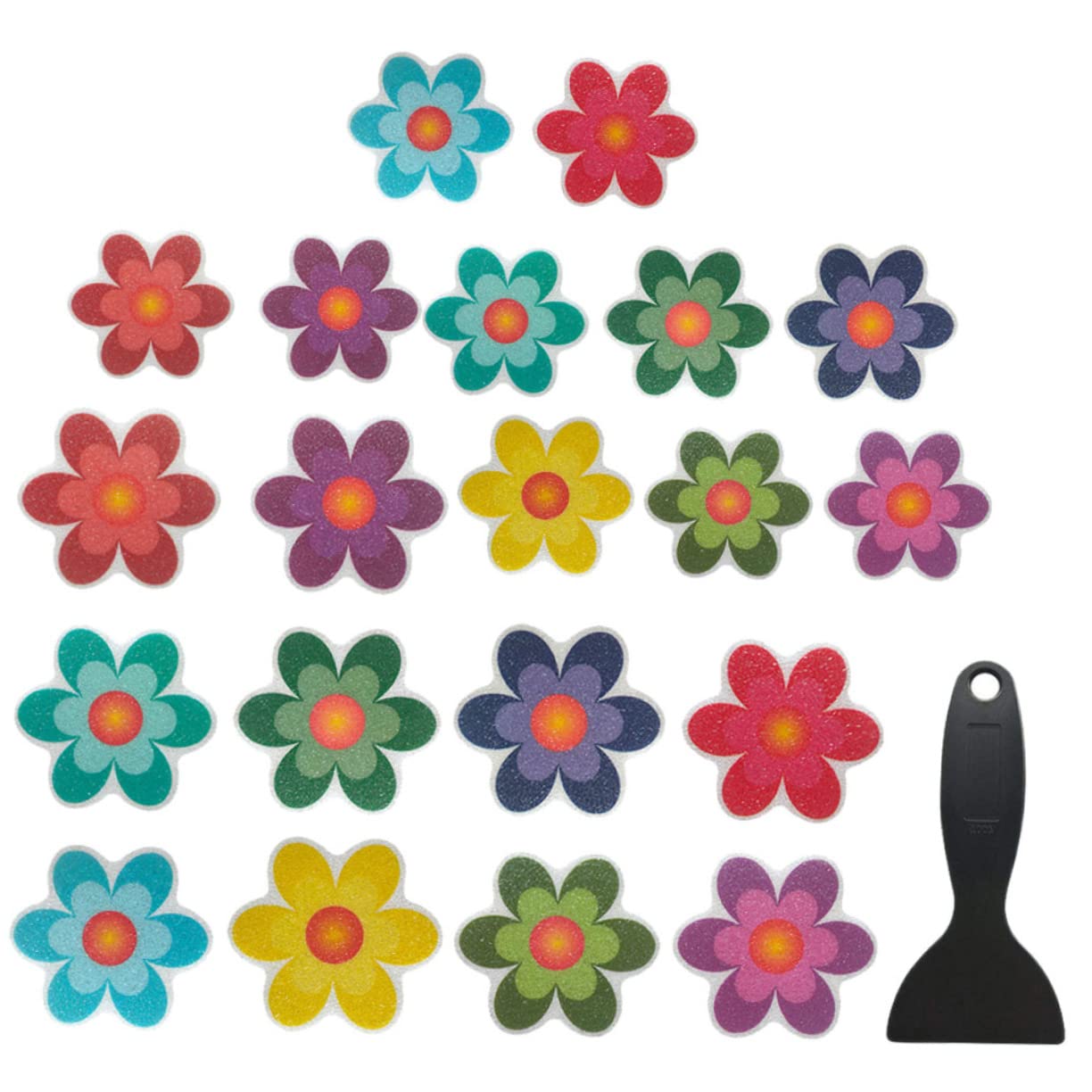 4 Juegos Adhesivos Antideslizantes para Flores. contra El Baño Pegatinas Ducha Antideslizante Calcomanías Apliques Anti Baño De Polivinilo Alcachofa De La Ducha Niño Fijado