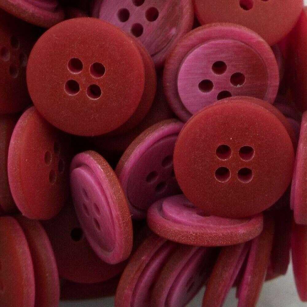 Two Tone Buttons Natural Look 15mm 20mm Coat Shirt 13 Colours Buy 2 4 Or 8 008D, Pink Mauve, 8 15mm — image 1