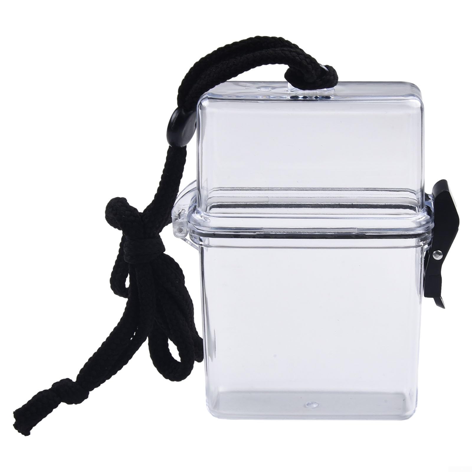 Waterproof Dry Box for Kayaking Rafting Swimming, Sealed Sport Case with Lanyard, Airtight Storage Container for Keys Cards Cash, Grey Red Blue Transparent(transparent)