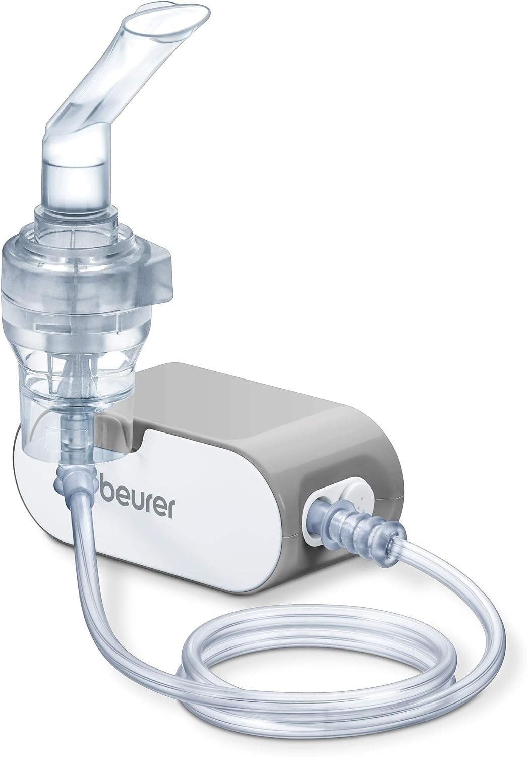 Beurer IH 58 Inhalador con tecnología de aire comprimido, silencioso, pequeño y ligero, para el tratamiento de las vías respiratorias mediante la nebulización de medicamentos líquidos