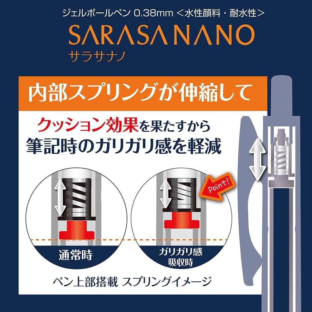 Amazon | ゼブラ ジェルボールペン サラサナノ 0.38mm 黒赤青 3