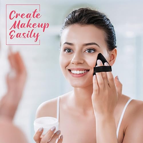 Miniatura 3 de 6 esponjas de maquillaje triangular, esponja de maquillaje suave para polvo mineral suelto, polvo corporal, esponja de maquillaje cosmético de