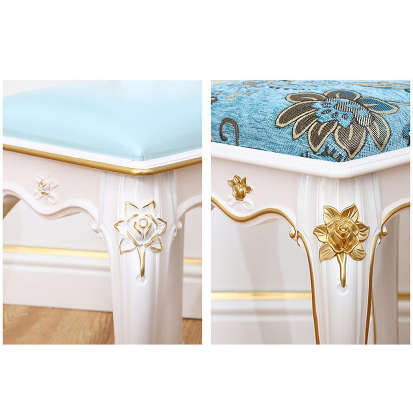 Amazon.co.jp: THLD アンティーク調 猫脚 スツール 北欧 ロココ