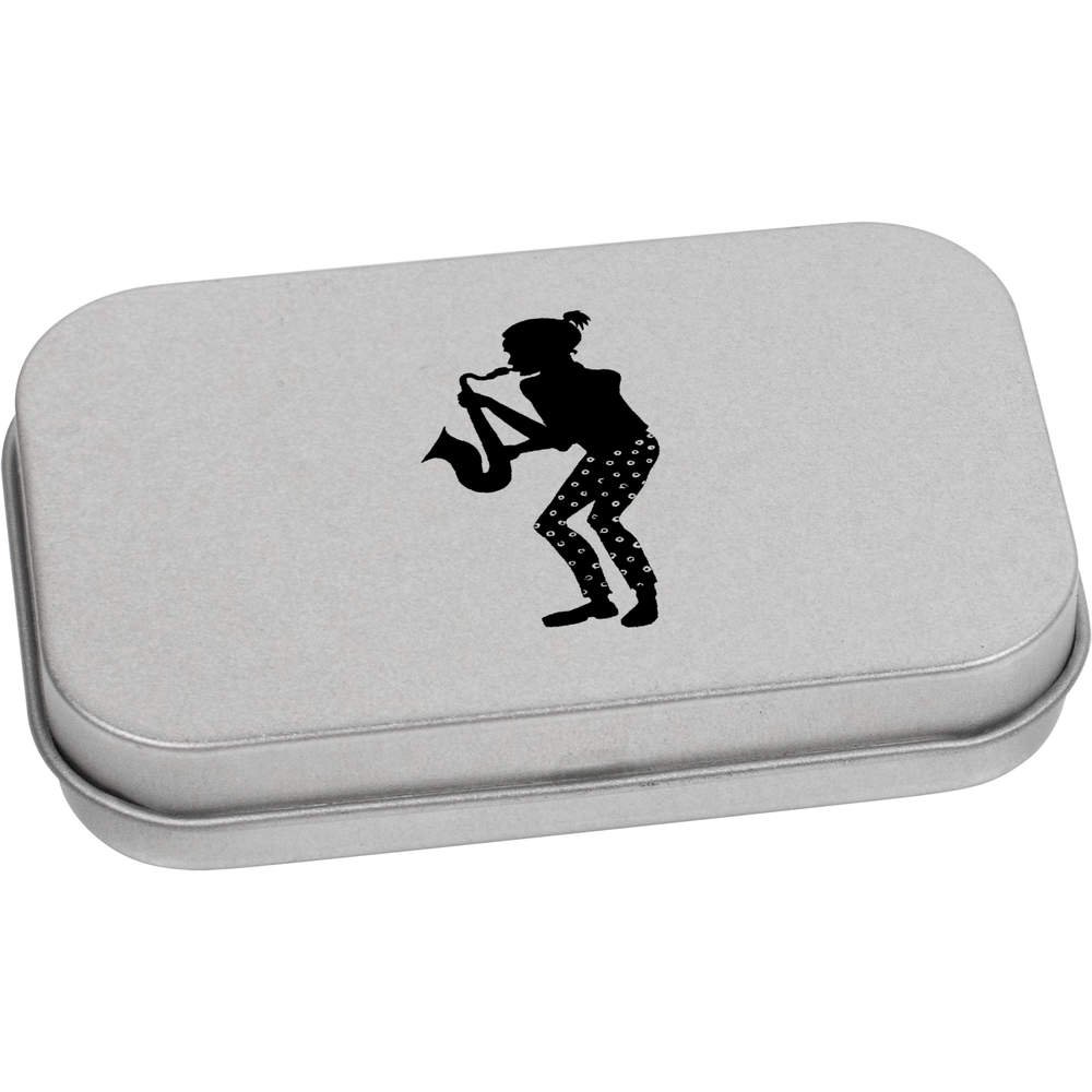 Azeeda 80mm 'Jazz Musician' Metal Hinged Tin/Storage Box (TT00030593)