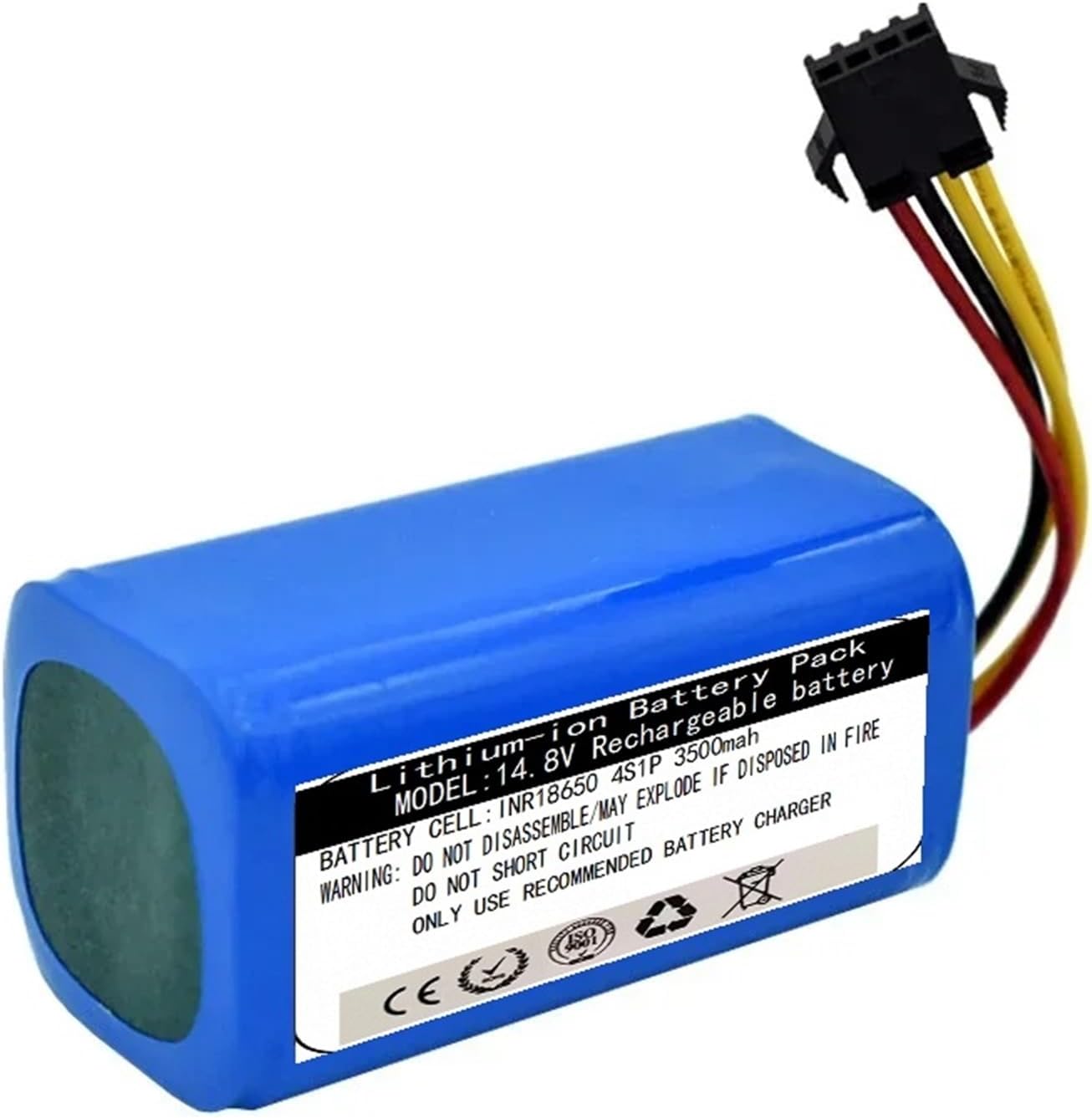 14.4V/14.8V 3500mAh Battery SM2.54-4P Plug, Compatible For Haier, Robot HXS-C3 Robot Vacuum Cleaner Sweeper Li-ion Replacement Lithium Battery(2600mAh)