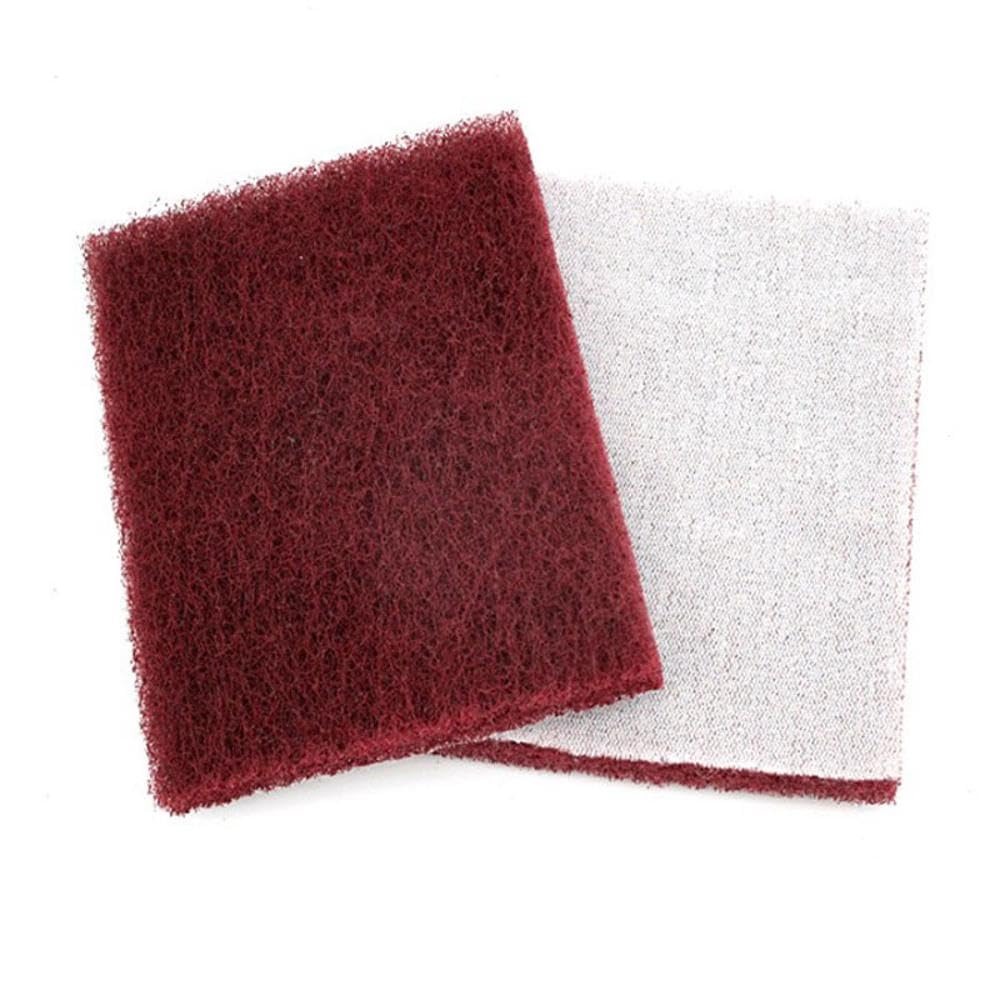 TopHomer 5Pcs Scouring Pads, Scouring Pads Kitchen Scrubber Sponge Reusable Heavy Scouring Pad, Scourer Pads for Kitchen Bathroom Household Dish Sink Scrubber (Red)
