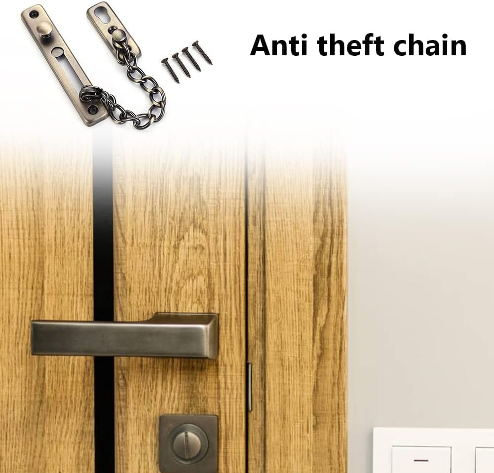 Hebilla de cadena de acero inoxidable, cadena de seguridad para niños, hebilla de seguridad para el hogar, accesorios de hardware, cerradura de seguridad para niños, cerradura de seguridad para niños,