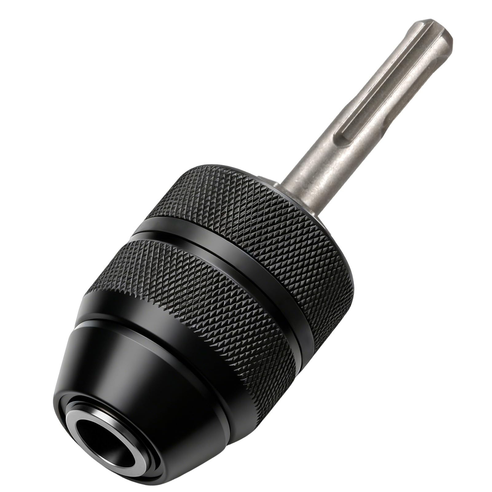 Keyless Drill Chuck Adapter, 2-13mm 1/2-20UNF Mount Heavy Duty Professional Converter Tool with SDS Plus Shank Adaptor for Rotary Hammer Drills Standard Round Shank Drill Bits