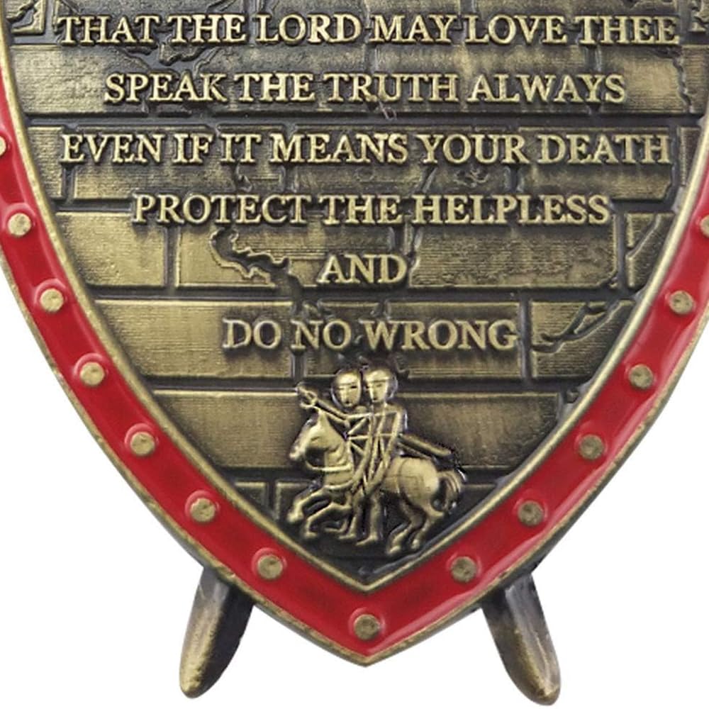 Pièce Du Défi Des Templiers - Armure De Dieu - Avec Présentoir Transparent - Hommage Aux Chevaliers