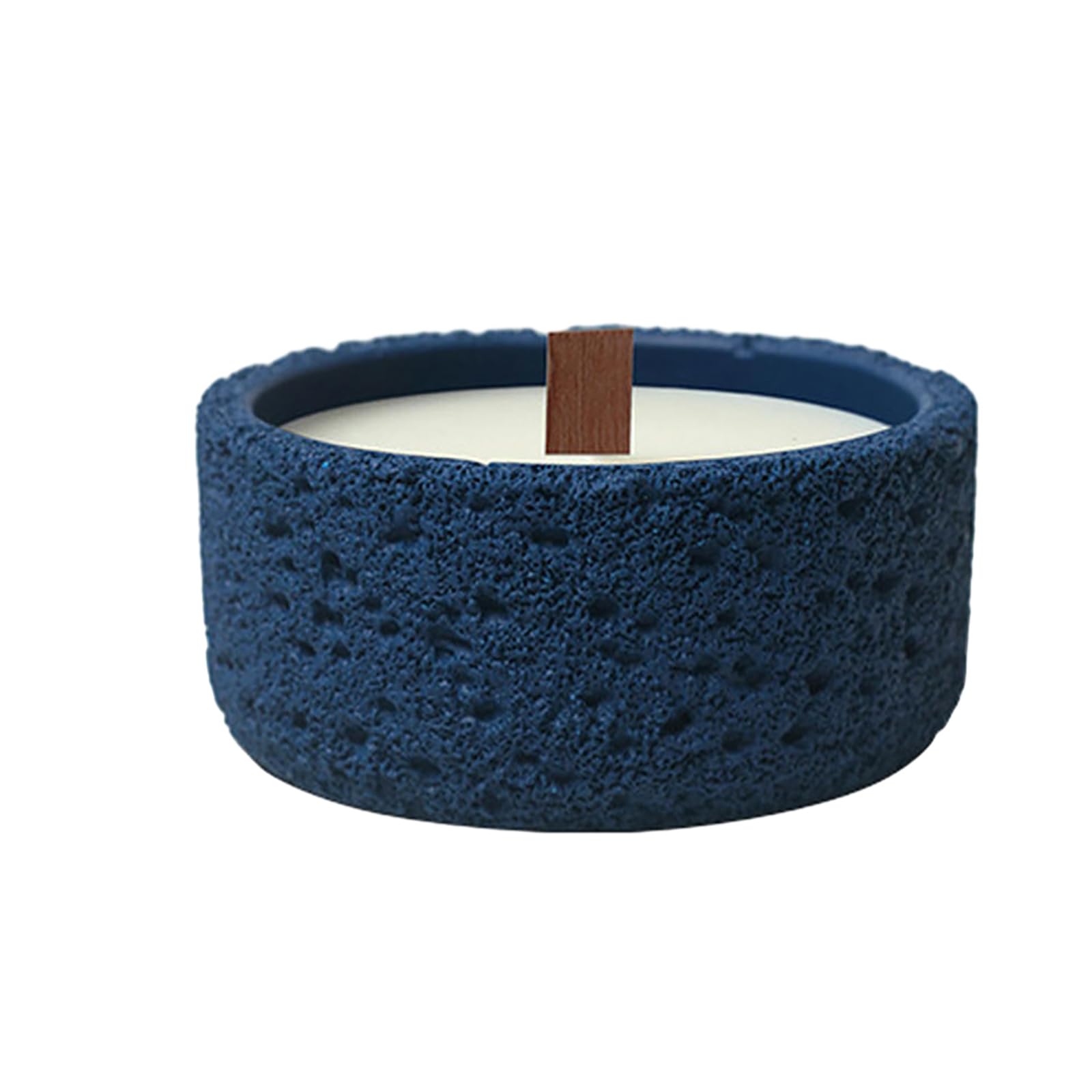 2PC Nordic Creative Cement Home Aromatherapy Candle Cup Soybean Wax Short Container Candle Table Decoration-Short Blue-Sea Salt Essence