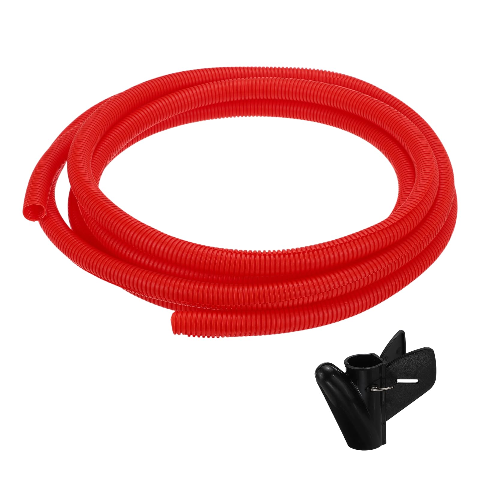 sourcing map Split Wire Loom Tubing 3/4"(20mm) ID 20FT(6m) with Installation Tool, Heat & Cold Resistant -40F to 257F Plastic Flexible Conduit Cord Protector for Electrical Wires Cable, Red — image 1