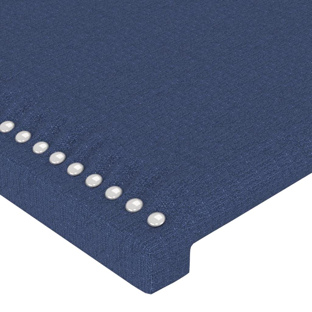 Cabecero de cama de 2 piezas, azul, 80 x 5 x 78/88 cm, altura ajustable, cabecero de cama tapizado con remaches, cabecero de cama duradero para dormitorio
