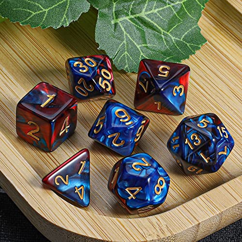 Image of CiaraQ 7pcs Polyhedral Dice Set for Dungeon and Dragons MTG Table Games
