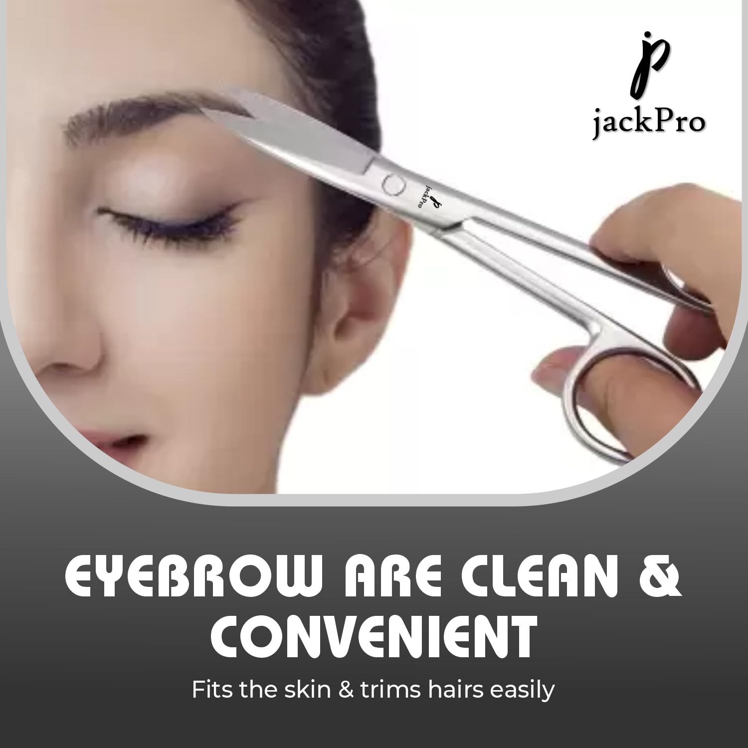 jackPro 4 Inch Beard and Mustache Hair Cutting and Trimming Scissor, Professional Stainless Steel Scissors for Beard, Mustache Eyebrow Nose Hair 2
